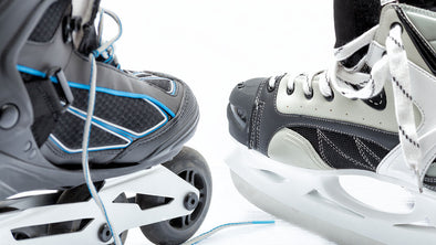 sport court tiles vs. synthetic ice